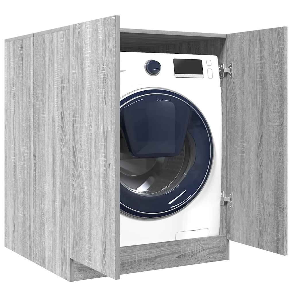 vidaXL Wasmachinekast 71x71,5x91,5 cm grijs sonoma eikenkleurig