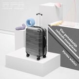 COOLIFE Cabin Trolley Reiskoffer hardshell koffer Bagage Lichtgewicht Reiskoffer Handbagage Koffer incl. TSA-slot trolley bagage rolkoffer 4 wielen ABS harde schaal (Grijs, 56cm-38L)