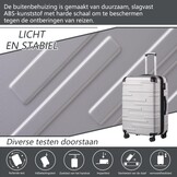 COOLIFE Cabin Trolley Reiskoffer hardshell koffer Bagage Lichtgewicht Reiskoffer Handbagage Koffer incl. TSA-slot trolley bagage rolkoffer 4 wielen ABS harde schaal (Grijs, 56cm-38L)