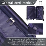 COOLIFE Cabin Trolley Reiskoffer hardshell koffer Bagage Lichtgewicht Reiskoffer Handbagage Koffer incl. TSA-slot trolley bagage rolkoffer 4 wielen ABS harde schaal (Grijs, 56cm-38L)