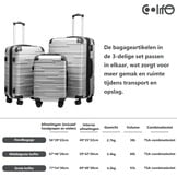 Grijze Trolleykoffer Handbagage 56cm - 57% Korting!