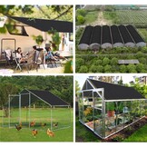 6x7m Zonneluifel Rechthoekig Groot met 70% zonbescherming Zwart Luifeldoek Tuinterras Luifel Terras Uv Doek voor Planten Kasvee - Maat 6x7m