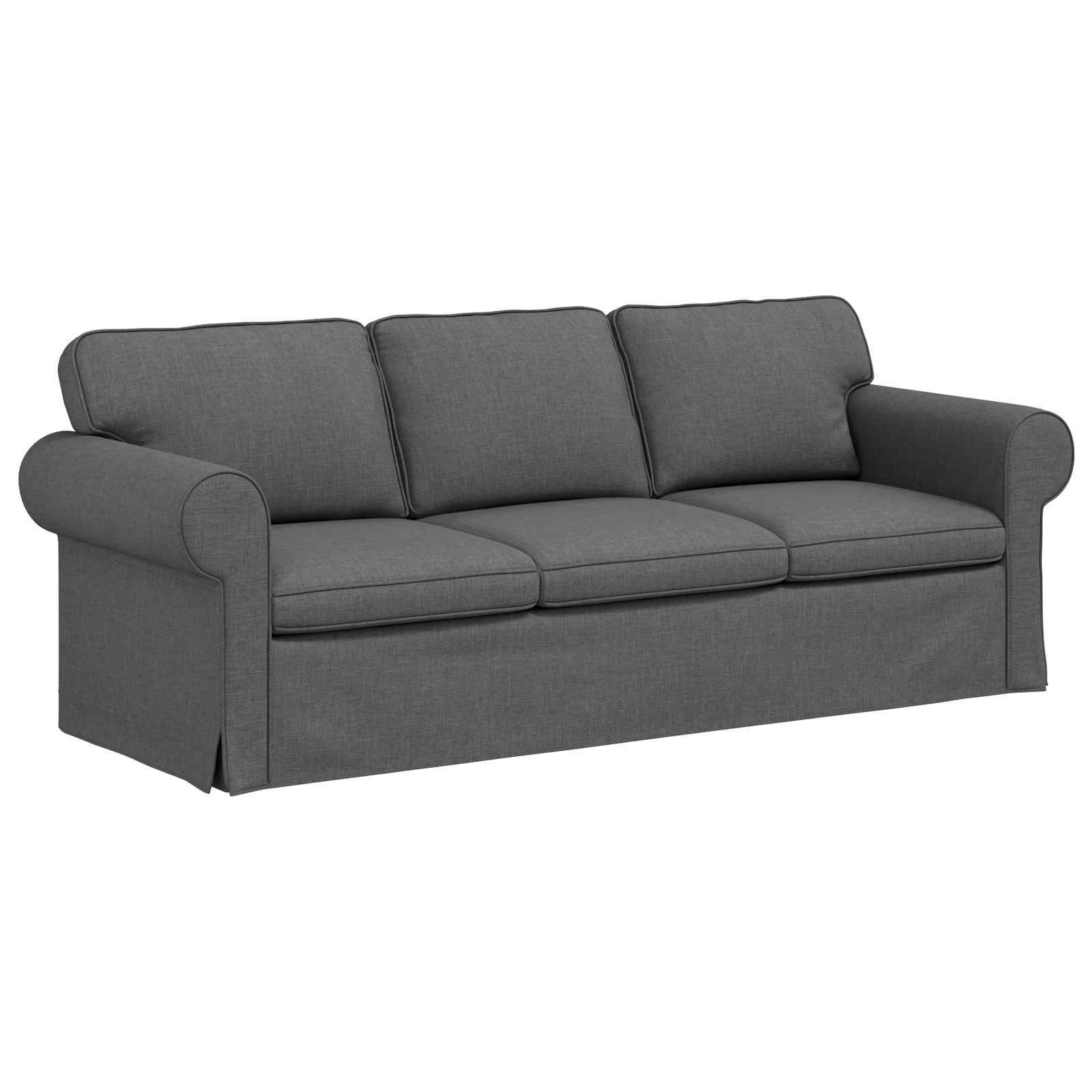 vidaXL Bank 180cm Donkergrijs Metaal
