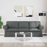 vidaXL Bank 180cm Donkergrijs Metaal