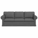vidaXL Bank 180cm Donkergrijs Metaal