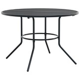vidaXL Terrastafel rond Ø110x72,5 cm gepoedercoat staal antracietkleur
