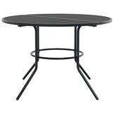 vidaXL Terrastafel rond Ø110x72,5 cm gepoedercoat staal antracietkleur