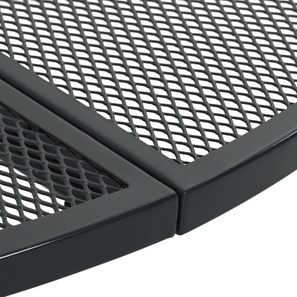 vidaXL Terrastafel rond Ø110x72,5 cm gepoedercoat staal antracietkleur