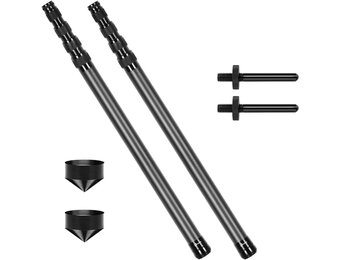 DOBEN Set van 2 koolstofvezel, telescopisch, 2,1 m/2,4 m/2,7 m/3 m, verstelbare telescoopstang, koolstofvezel voor tenten, tarp, ultralichte ultrasterke tentstokken, tarpstangen voor camping