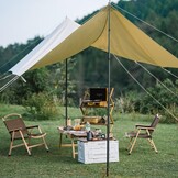 DOBEN Set van 2 koolstofvezel, telescopisch, 2,1 m/2,4 m/2,7 m/3 m, verstelbare telescoopstang, koolstofvezel voor tenten, tarp, ultralichte ultrasterke tentstokken, tarpstangen voor camping