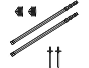 DOBEN Set van 2 koolstofvezel, telescopisch, 2,1 m/2,4 m/2,7 m/3 m, verstelbare telescoopstang, koolstofvezel voor tenten, tarp, ultralichte ultrasterke tentstokken, tarpstangen voor camping