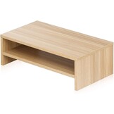 Houten Monitorstandaard Bureau-Organizer - 2 Lagen Wit - 29% Korting