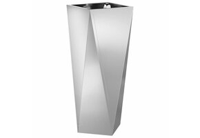 Plantenbak Zilver Staal 30x30x75cm - 51% Korting