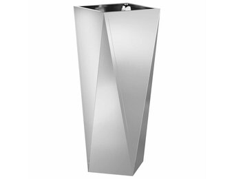 Moderne Plantenbak Staal Zilver 30x30x75cm - 34% Korting