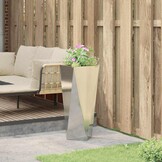 Moderne Plantenbak Staal Zilver 30x30x75cm - 34% Korting