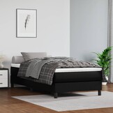 vidaXL Pocketveringmatras 120x190x20 cm kunstleer zwart