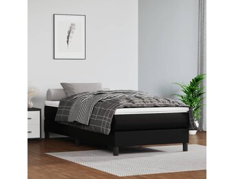 vidaXL Pocketveringmatras 120x190x20 cm kunstleer zwart