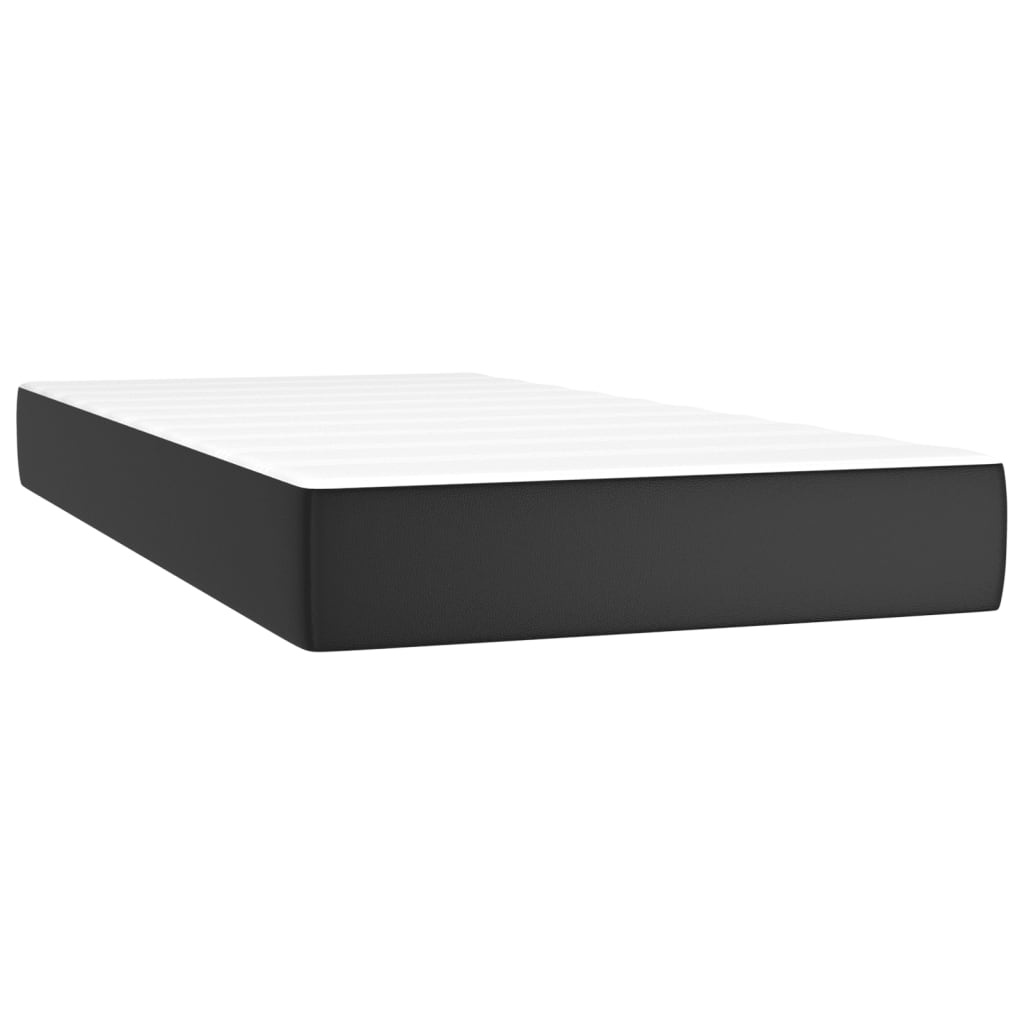 vidaXL Pocketveringmatras 120x190x20 cm kunstleer zwart