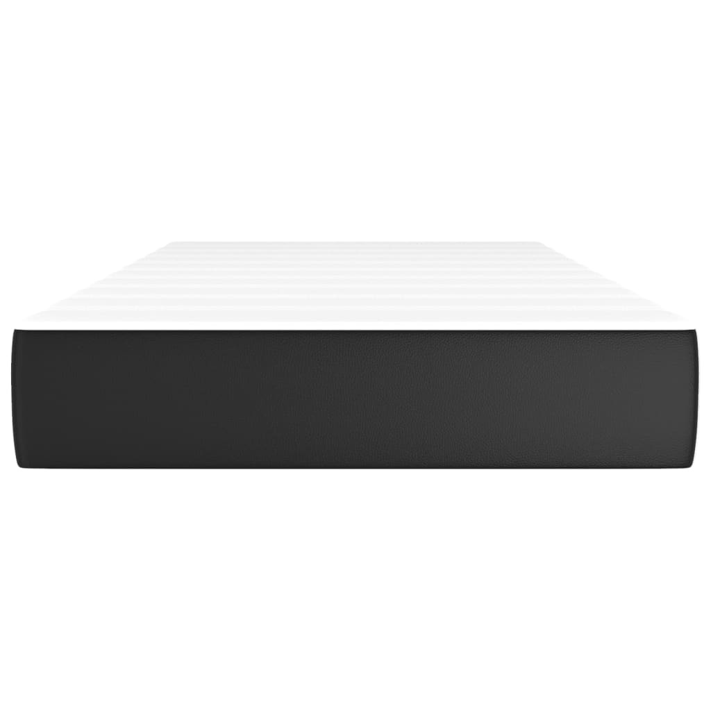vidaXL Pocketveringmatras 120x190x20 cm kunstleer zwart