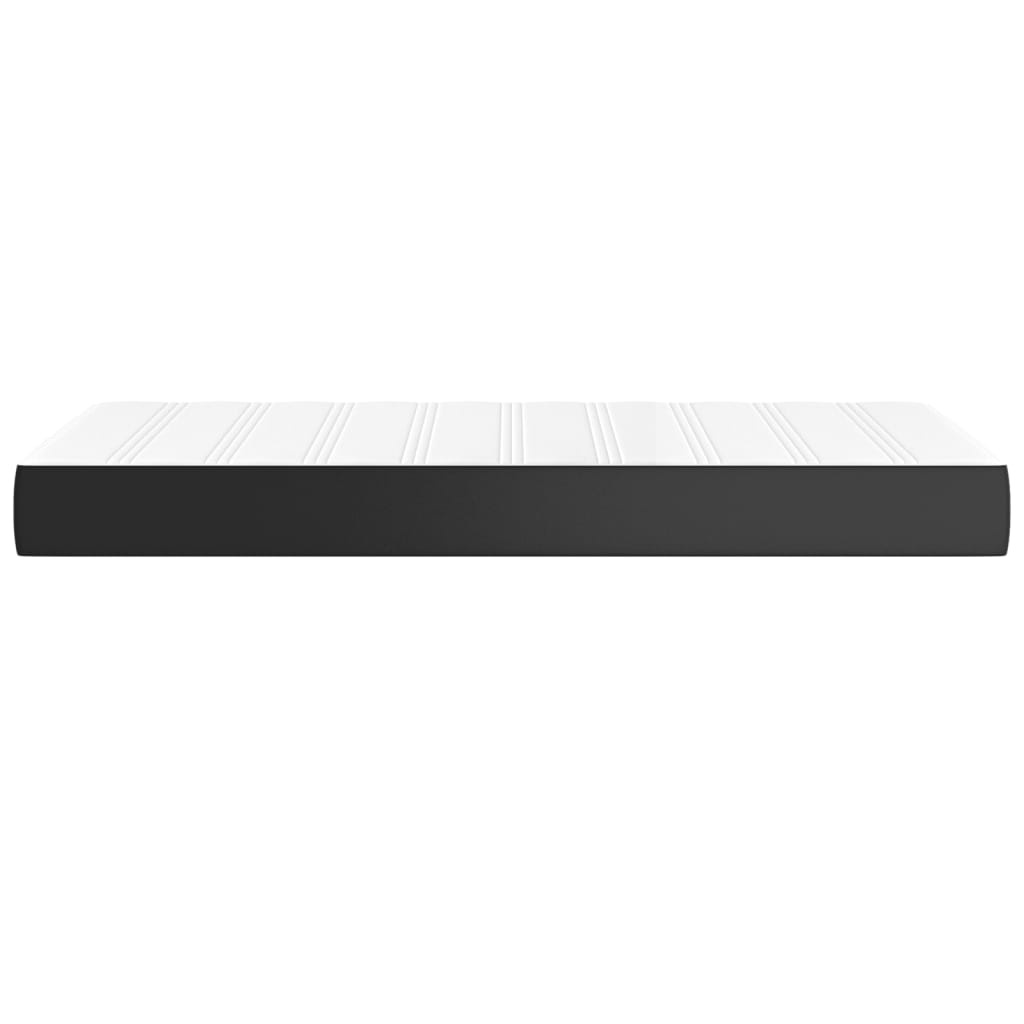 vidaXL Pocketveringmatras 120x190x20 cm kunstleer zwart