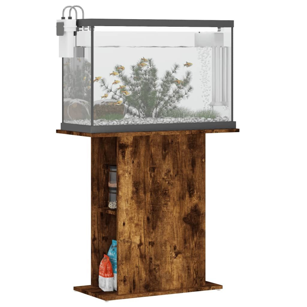 vidaXL Aquariumstandaard 75x36x72,5 cm bewerkt hout gerookt eiken