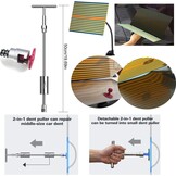 PDR TOOLS Uitdeukgereedschap, 87-delige reparatieset voor autodeuken, met glijhamer, 100 W, lijmpistool, lijndeukbord, uitdeukreparatieset, kan 90% van de deuken repareren