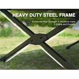 EVER ADVANCED Campingbed voor volwassenen, zware ondersteuning van 300 kg, extra breed opvouwbaar XXL campingbed, opvouwbaar, luxe draagbaar met draagtas voor kamperen, reizen, vissen, tuin, wandelen