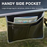 EVER ADVANCED Campingbed voor volwassenen, zware ondersteuning van 300 kg, extra breed opvouwbaar XXL campingbed, opvouwbaar, luxe draagbaar met draagtas voor kamperen, reizen, vissen, tuin, wandelen