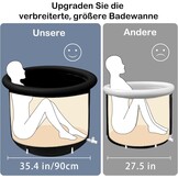 B&Y Opvouwbaar IJsbad 90 cm Zwart - Vrijstaand PVC Nylon