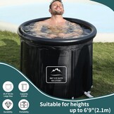 B&Y Opvouwbaar IJsbad 90 cm Zwart - Vrijstaand PVC Nylon