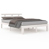 vidaXL Houten Bedframe Wit 140x190 cm - 35% Korting!