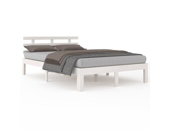 vidaXL Houten Bedframe Wit 140x190 cm - 35% Korting!