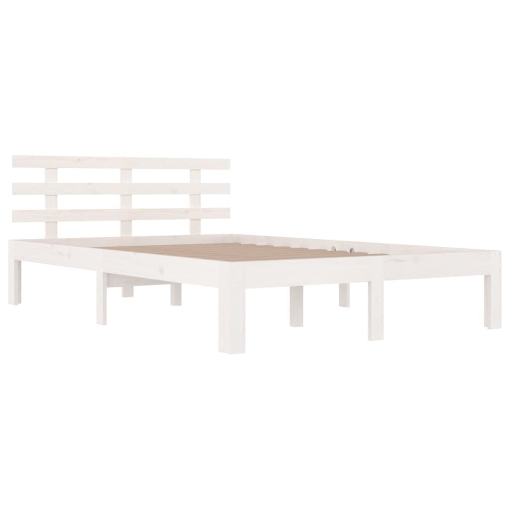 vidaXL Houten Bedframe Wit 140x190 cm - 35% Korting!