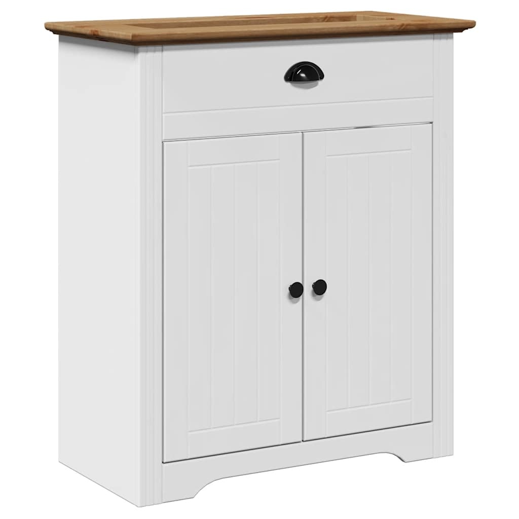 VidaXL Wastafelkast BODO (70x35x80cm) Wit/Bruin - 59% Korting