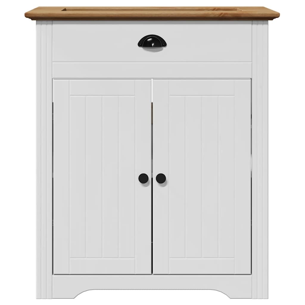 VidaXL Wastafelkast BODO (70x35x80cm) Wit/Bruin - 59% Korting