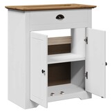 VidaXL Wastafelkast BODO (70x35x80cm) Wit/Bruin - 59% Korting