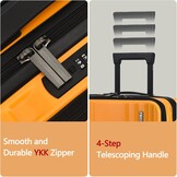 Oranje Handbagage Koffer 16" met 2 Laptopvakken & TSA-sloten - 30% Korting