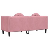 Roze Fluweel 2-Zitsbank met Kussens | 35% Korting