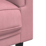 Roze Fluweel 2-Zitsbank met Kussens | 35% Korting