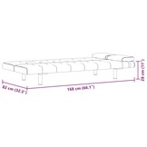 Zwarte Kunstleren Slaapbank met 2 Kussens - 35% Korting!