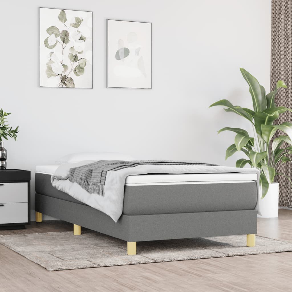 Donkergrijs Bedframe Stof 80x200 cm - 34% Korting