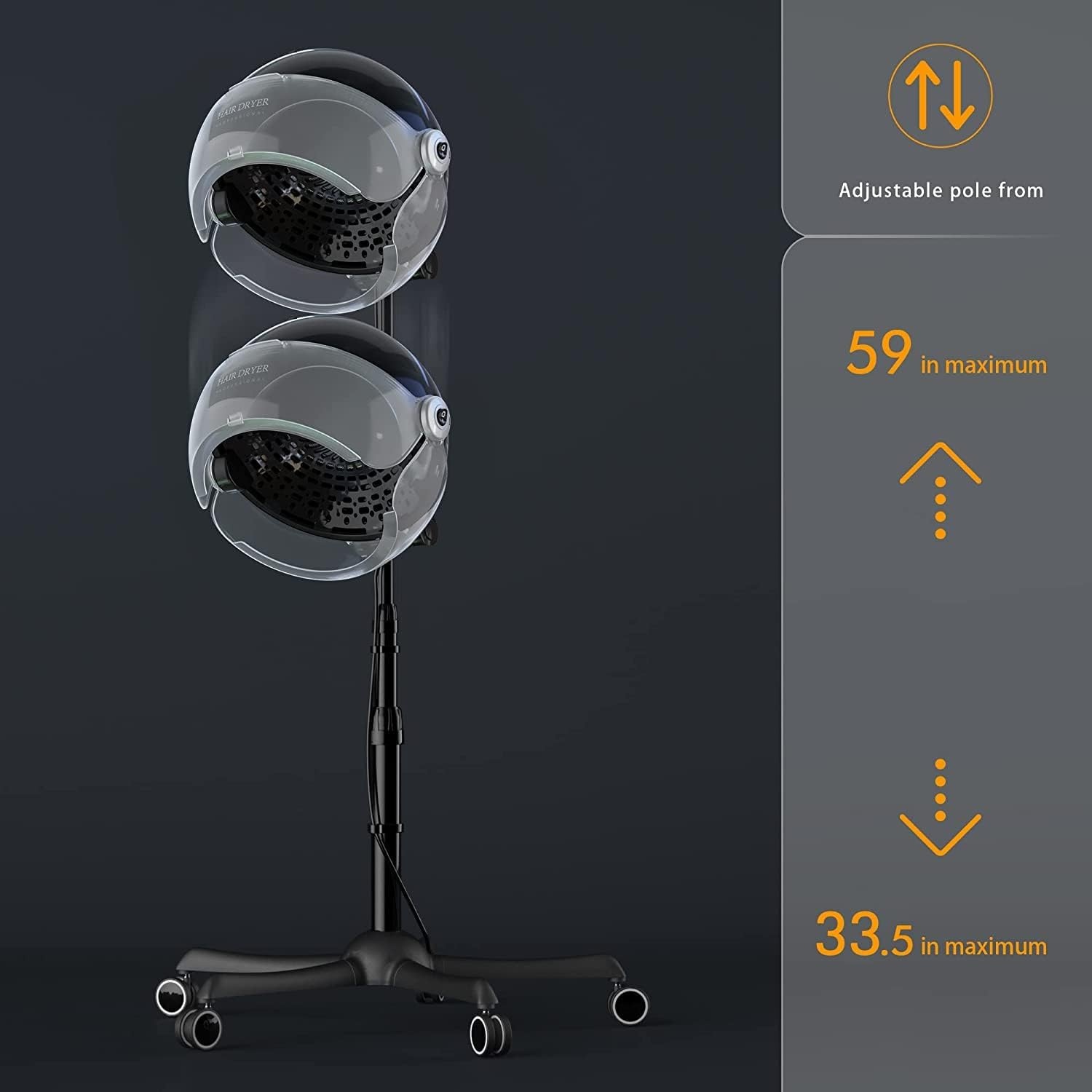 Staande Droogkap met Capuchon: Professioneel Drogen 1650W - 30% Korting