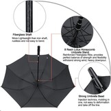 Extra Grote Golfparaplu (62") - Waterdicht & Winddicht - 33% Korting