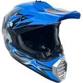 Kinder Crosshelm Blauw (L) - Incl. Handschoenen, Masker, Bril - 34% Korting!