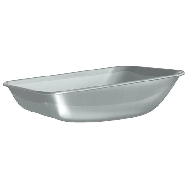VidaXL Kruiwagenbak Vervanging Zilver 80x60x25cm Staal - 34% Korting!