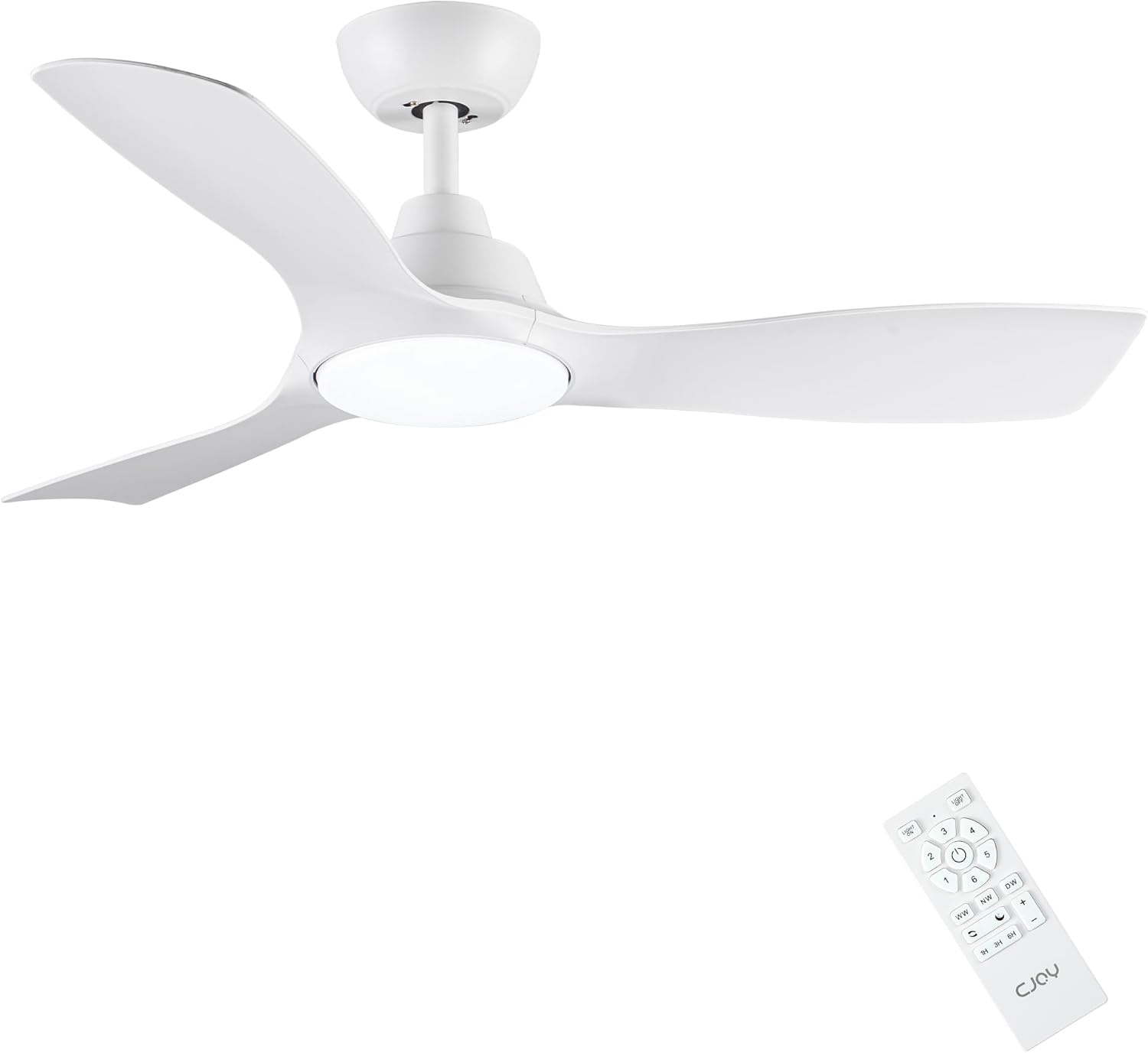 Plafondventilator met LED licht 107cm Wit | 35% Korting