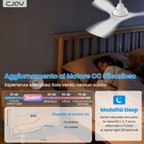 Plafondventilator met LED licht 107cm Wit | 35% Korting