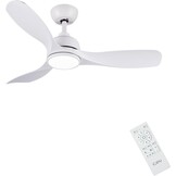 Plafondventilator met LED licht 107cm Wit | 35% Korting