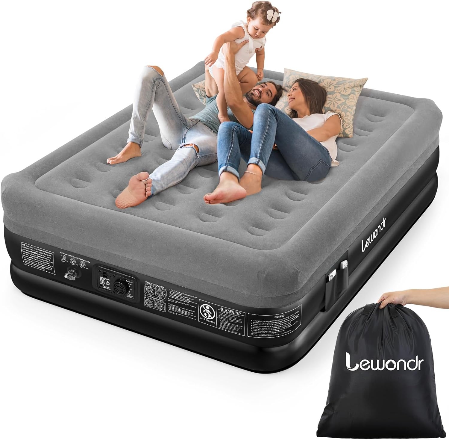 Luchtbed 2-persoons, 203x152x46 cm - 34% Korting!