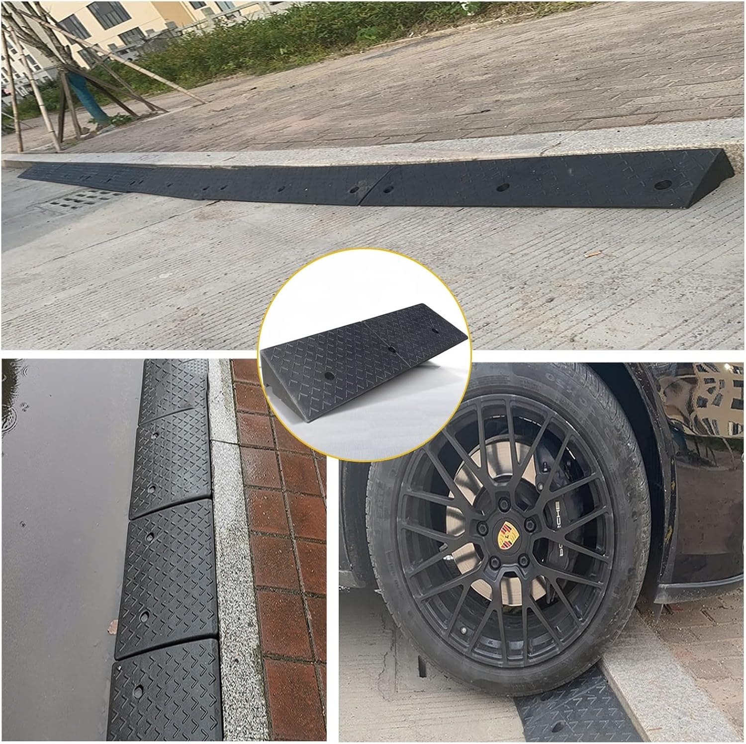 Rubberen Oprijplaat Drempelhelling 100x25x5 cm - 34% Korting!